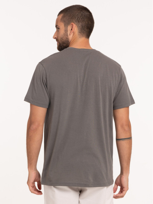 T-shirt imprimé moto gunmetal homme