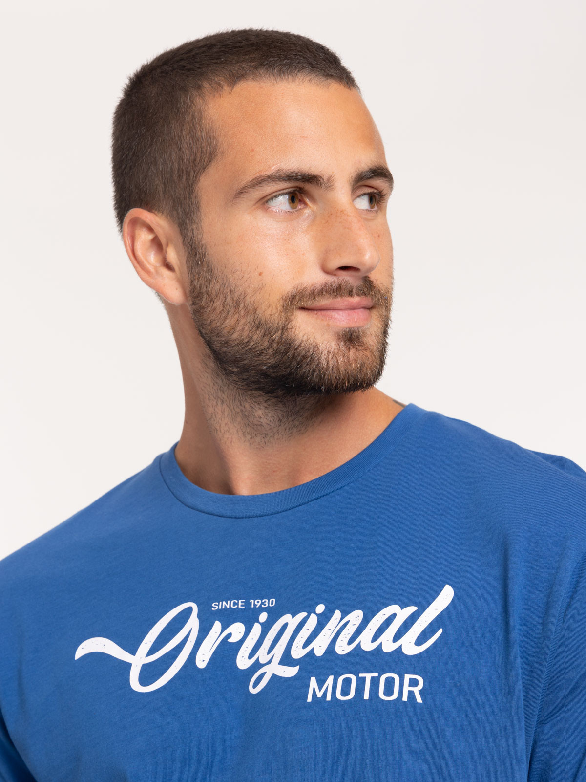 T-shirt original motor bleu franc homme