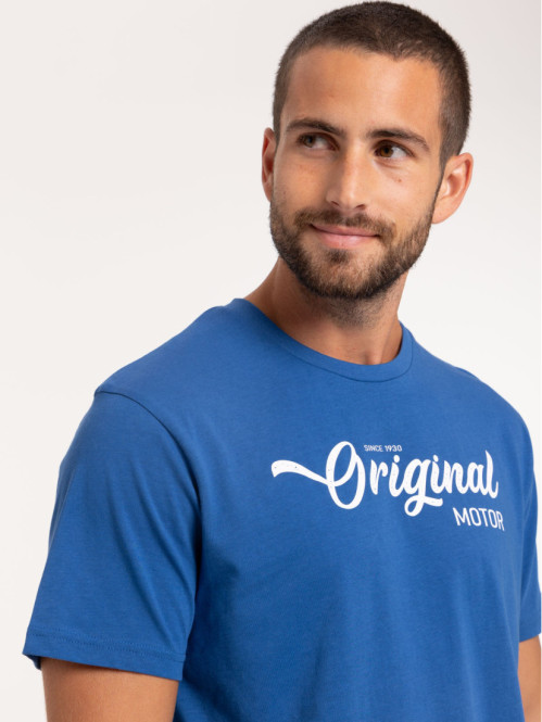 T-shirt original motor bleu franc homme