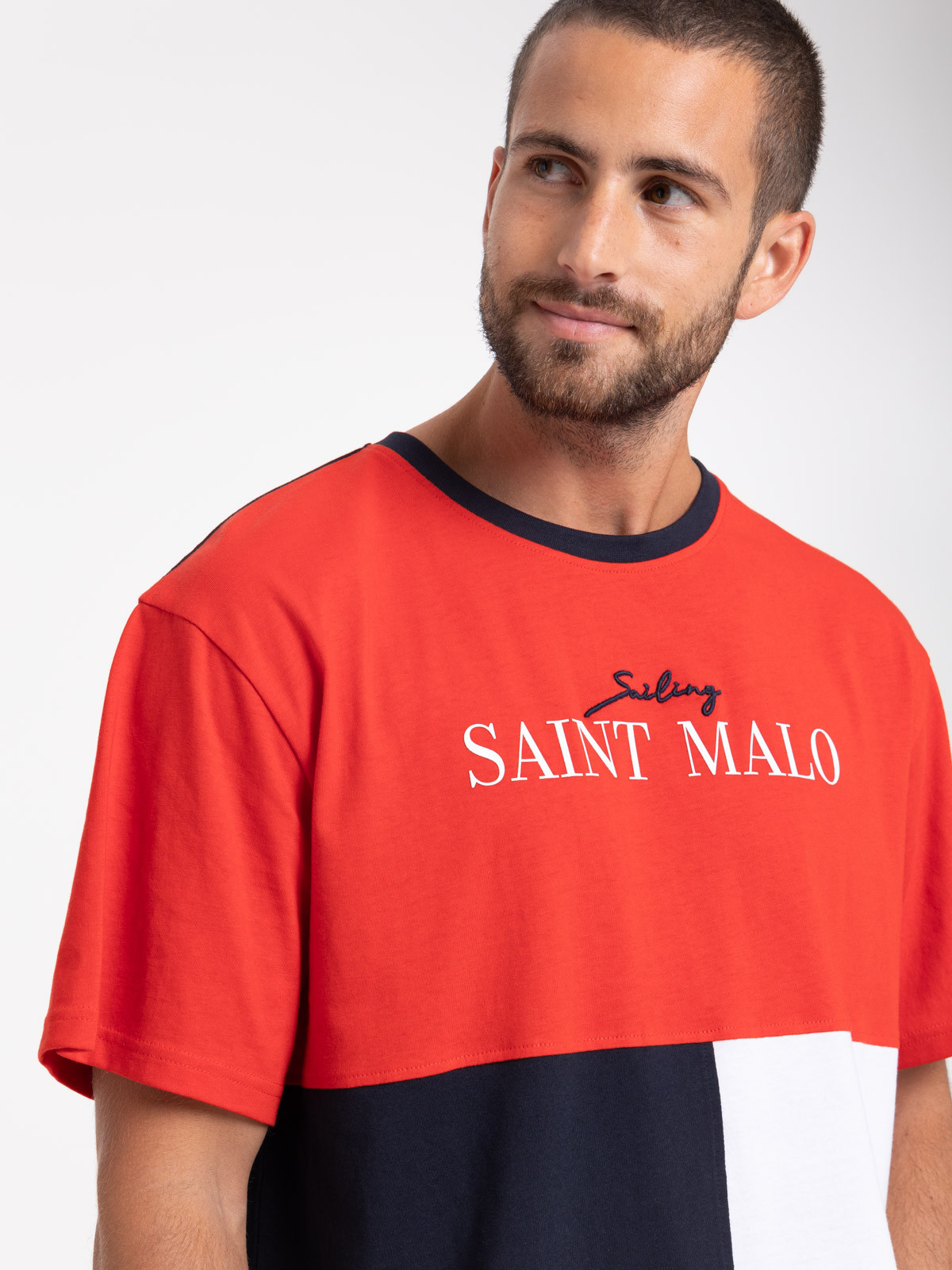 T-shirt Saint-Malo color block homme