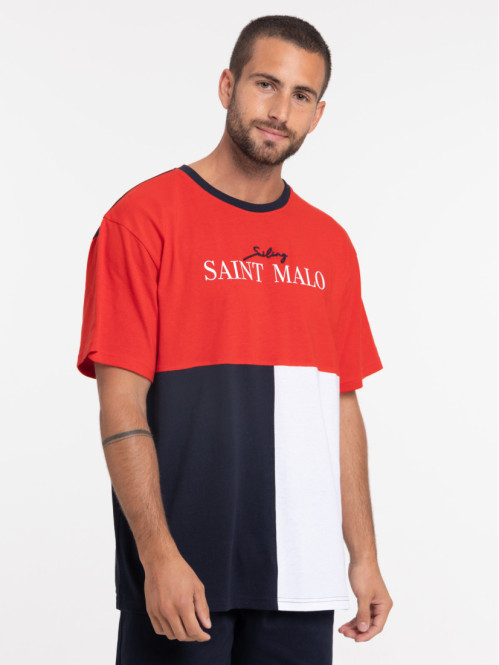 T-shirt Saint-Malo color block homme