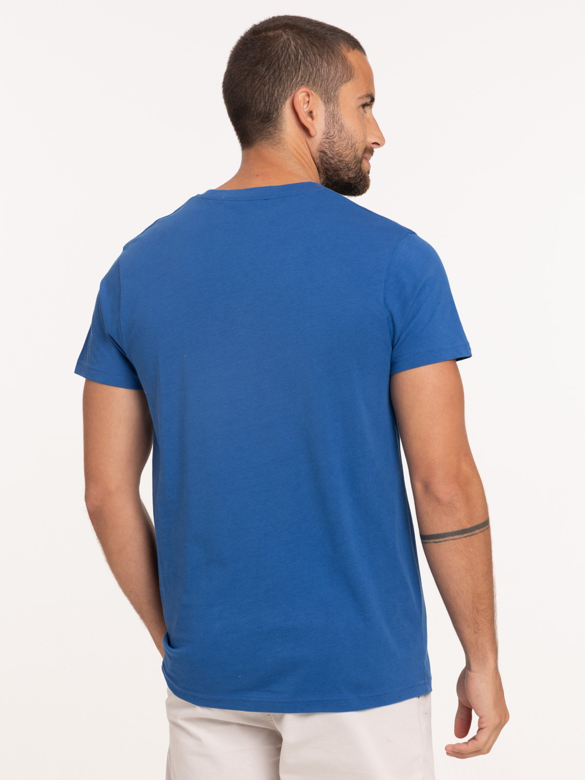 T-shirt Saint-Malo bleu franc homme