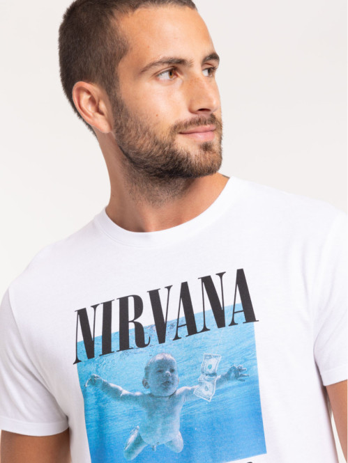 T-shirt blanc NIRVANA homme