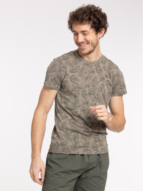 T-shirt olive imprimé all over homme