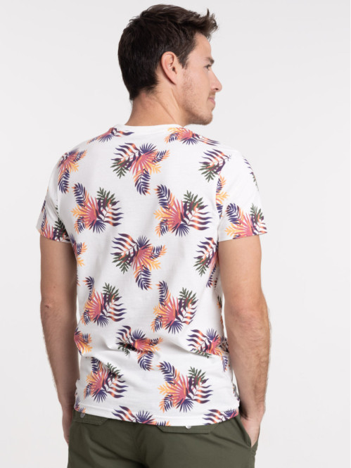 T-shirt feuilles tropicales homme