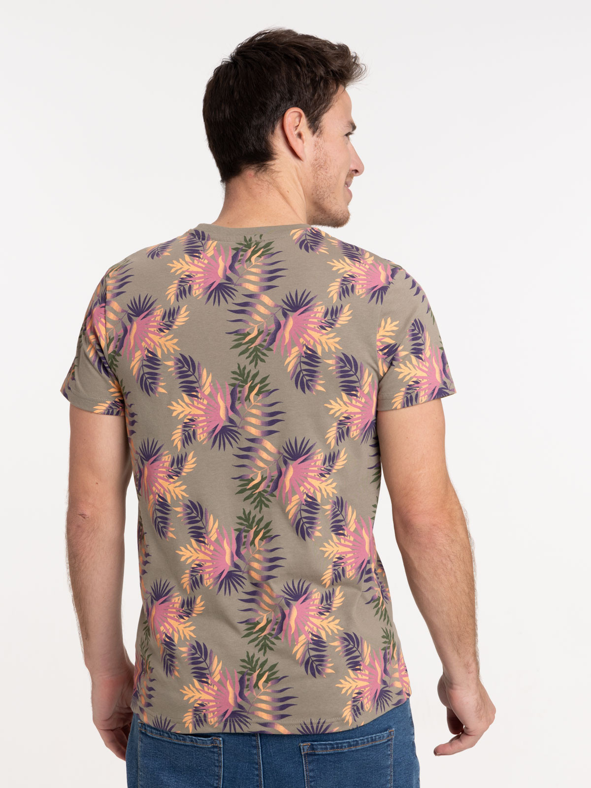 T-shirt tilleul feuille tropicale homme T-shirt tilleul feuille tropicale homme