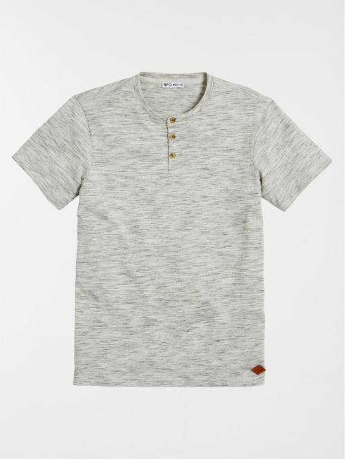 Tee-shirt écru col rond homme