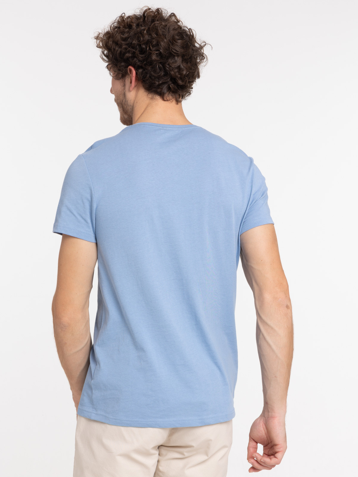 T-shirt sky blue imprimé homme