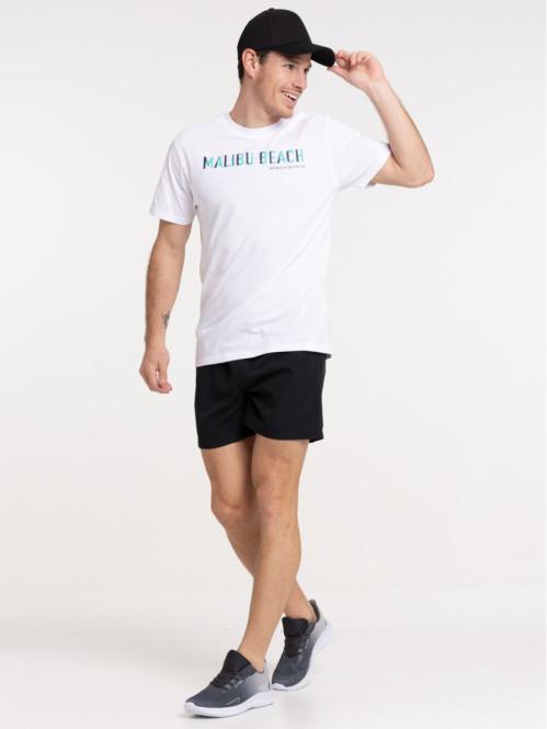 T-shirt imprimé blanc homme