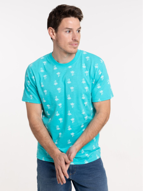 T-shirt imprimé palmier all over homme