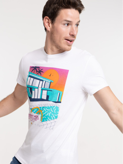T-shirt écru Los Angeles homme