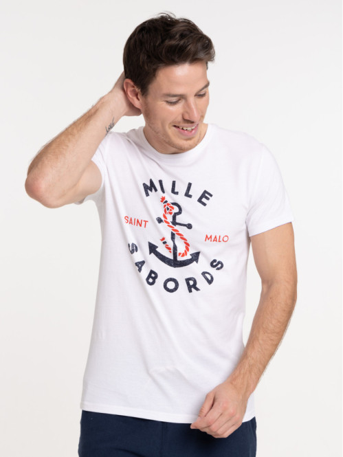T-shirt blanc mille sabords homme