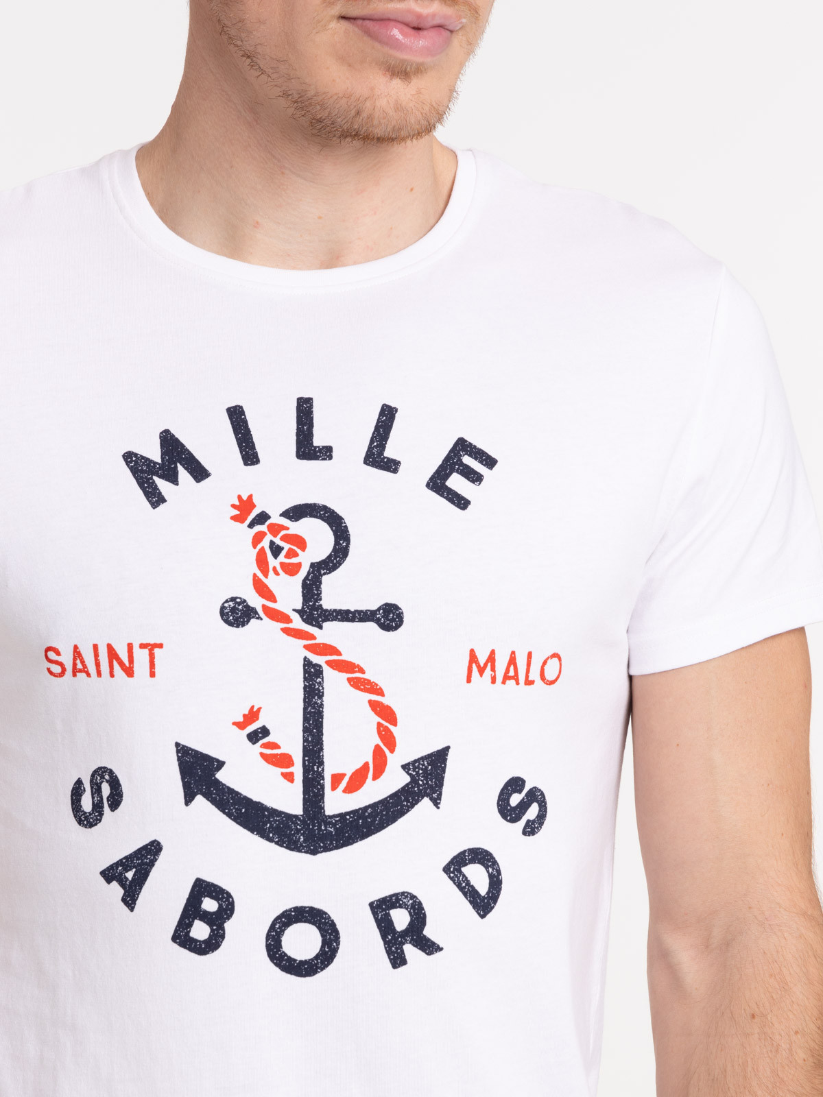 T-shirt blanc mille sabords homme