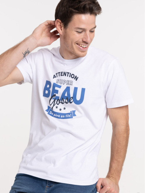 T-shirt fête des pères homme blanc