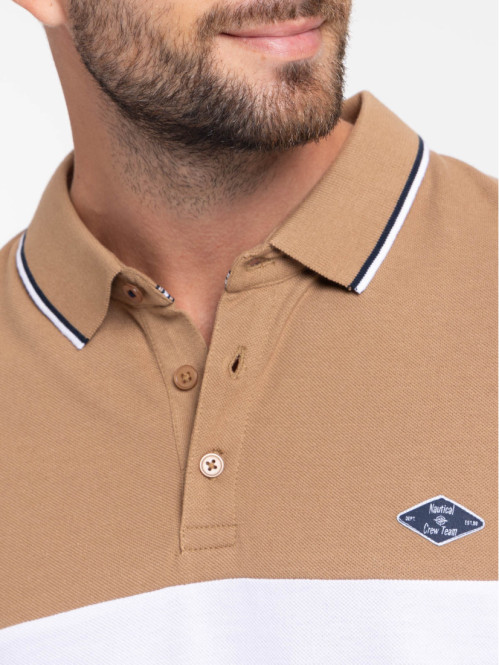 Polo tricolore 100% coton homme