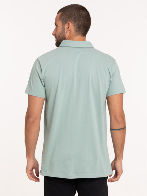 Polo coloris bleu amande homme