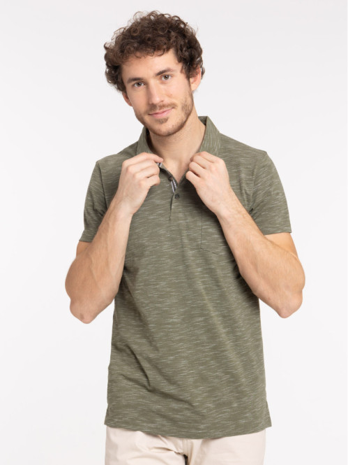 Polo olive homme 100% coton