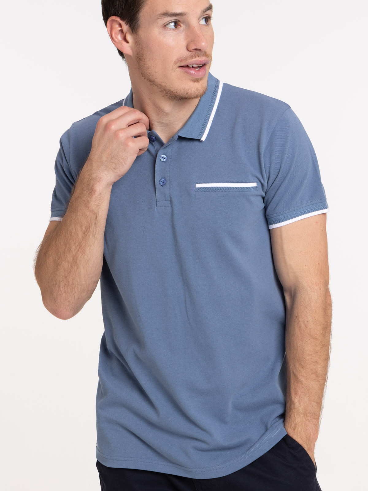 Polo indigo homme