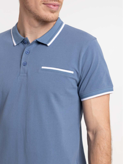 Polo indigo homme