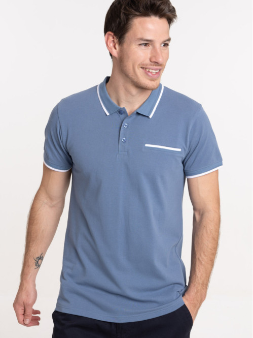 Polo indigo homme