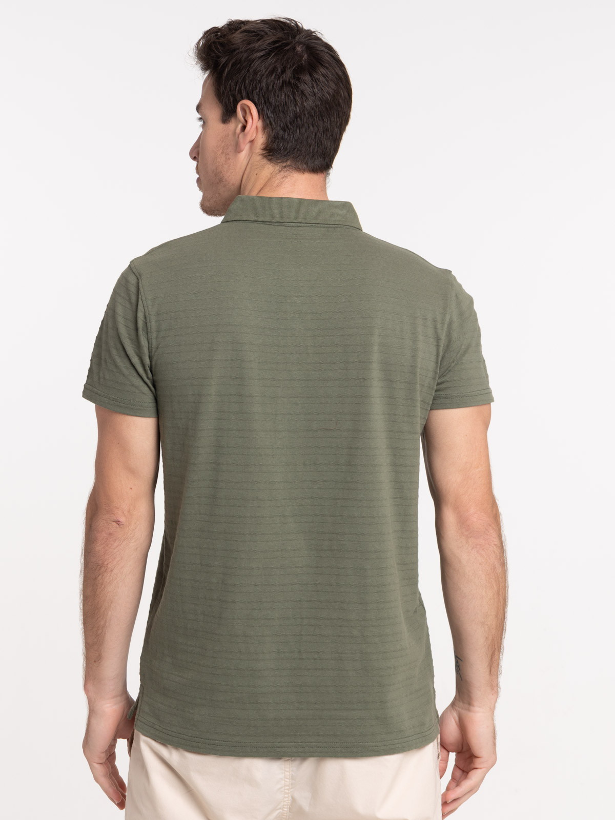 Polo coloris olive homme Polo coloris olive homme