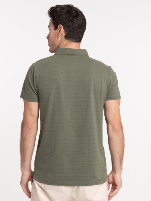 Polo coloris olive homme Polo coloris olive homme