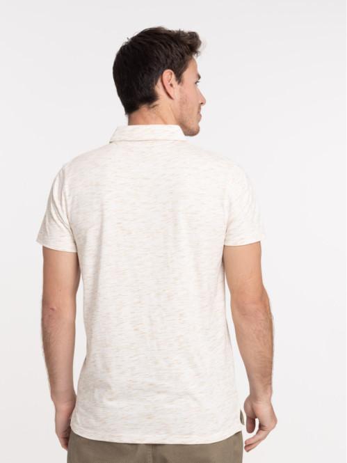 Polo écru homme 100% coton