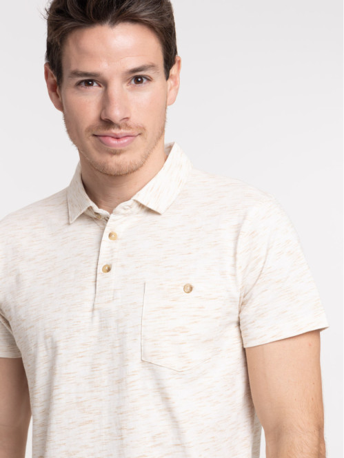 Polo écru homme 100% coton