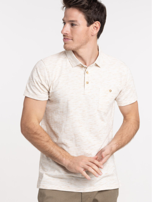 Polo écru homme 100% coton