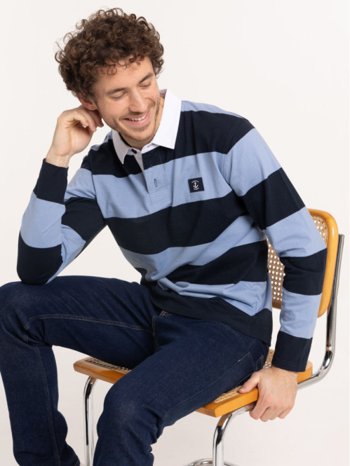 Polo rayé homme