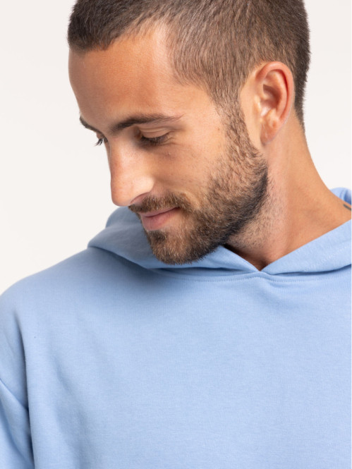 Sweat à capuche sky blue homme