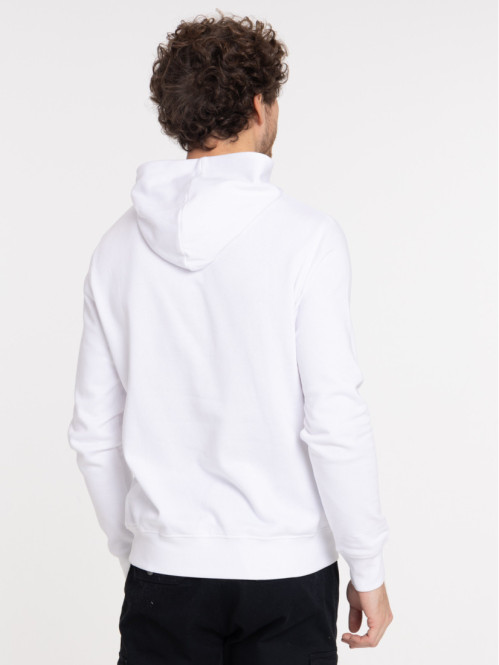 Sweat à capuche blanc homme