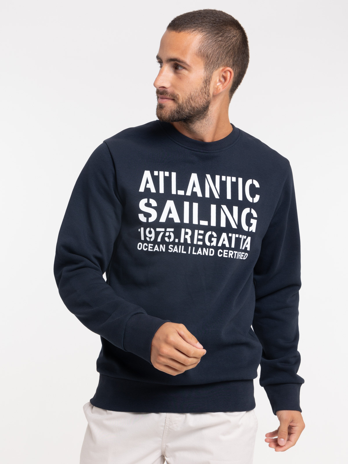 Sweat imprimé col rond homme