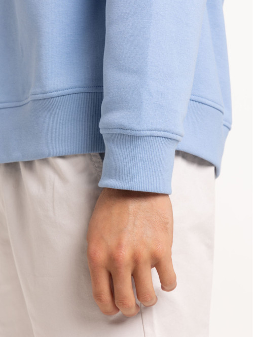 Sweat col camionneur sky blue homme