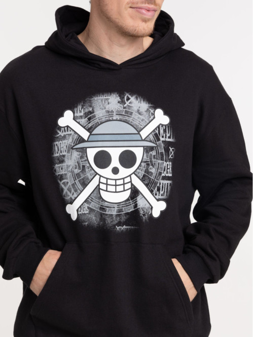 Sweat à capuche One Piece homme noir