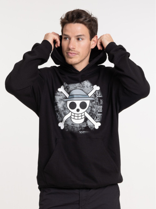 Sweat à capuche One Piece homme noir