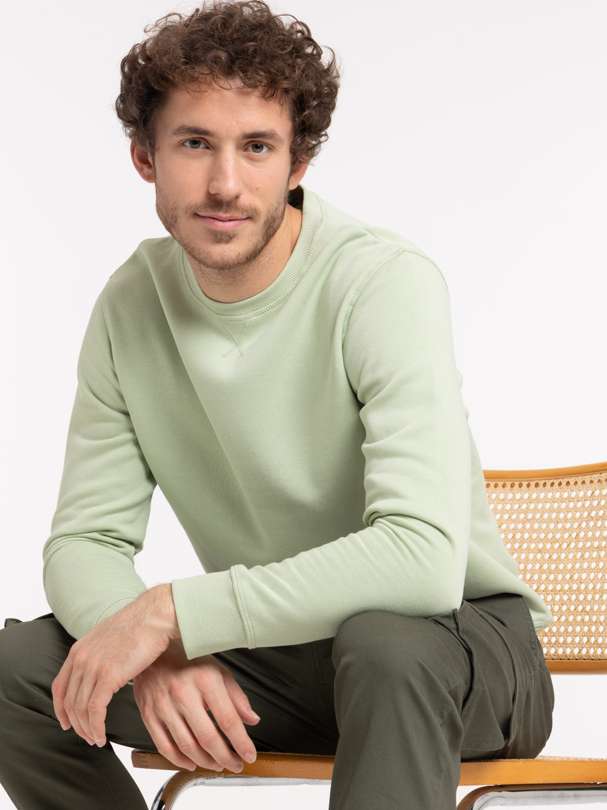 Sweat col rond smoothie green homme