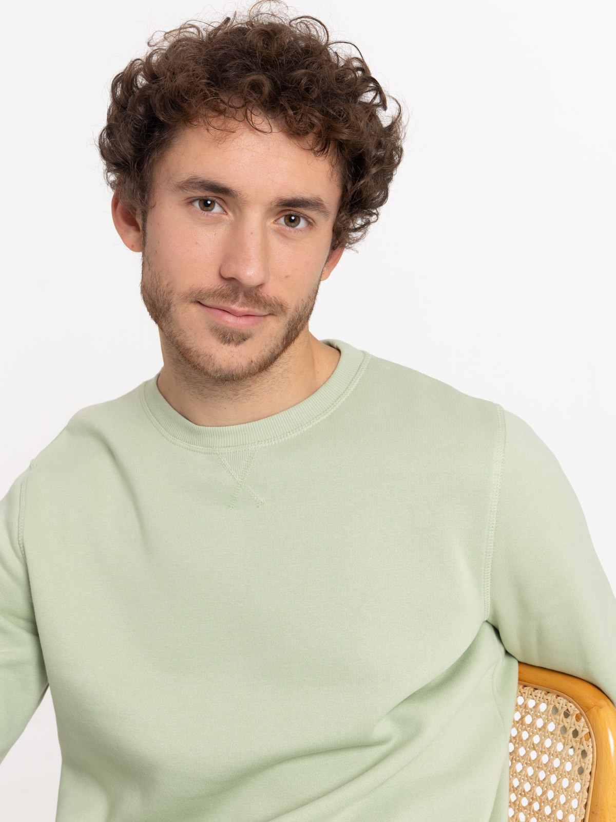 Sweat col rond smoothie green homme