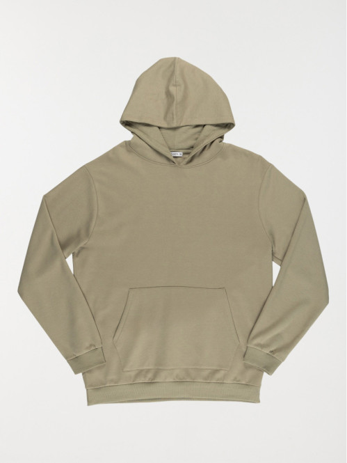 Sweat à capuche coloris tilleul homme