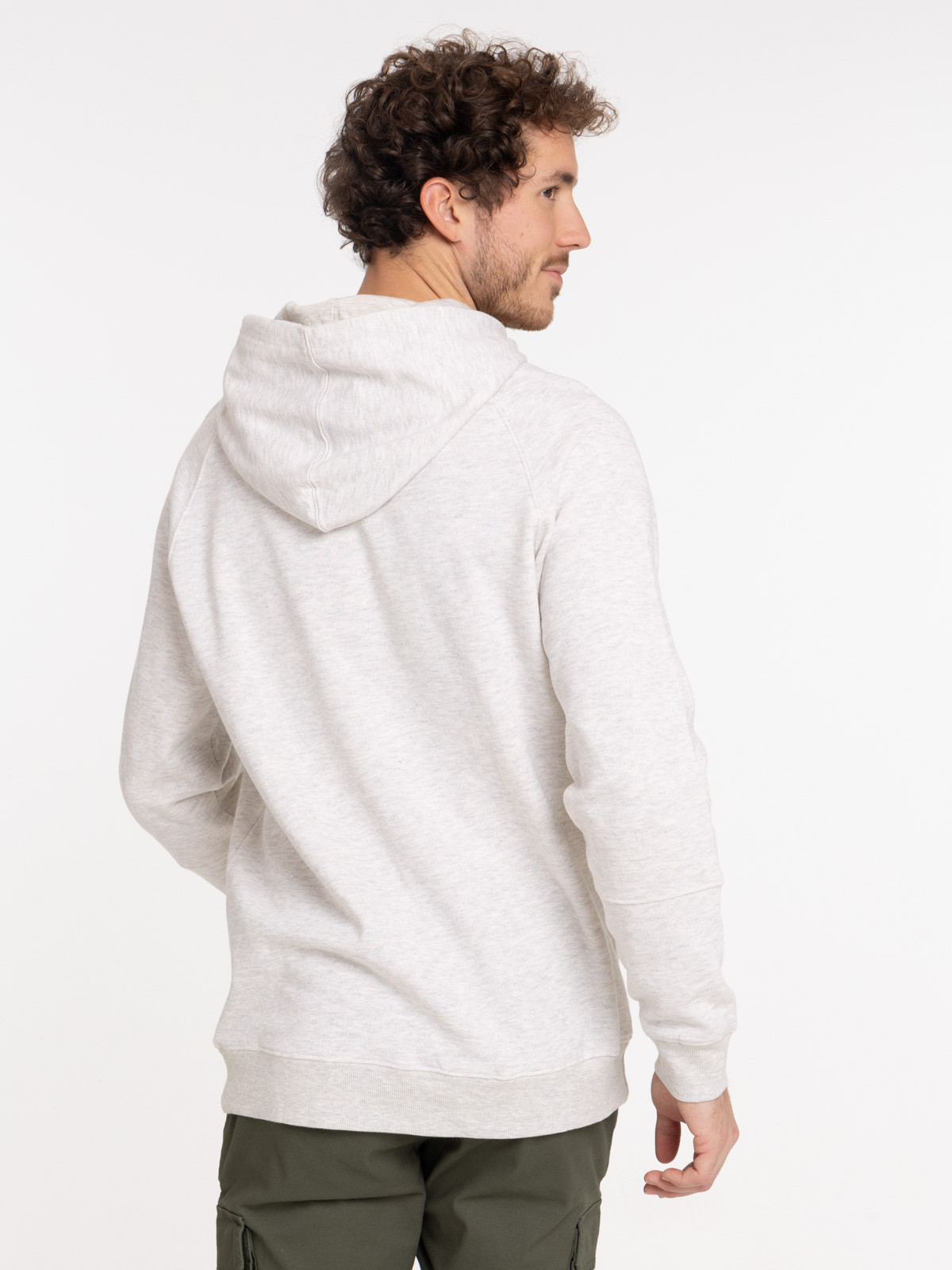 Sweat à capuche coloris craie homme