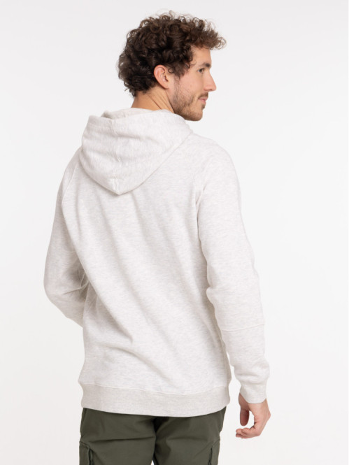 Sweat à capuche coloris craie homme