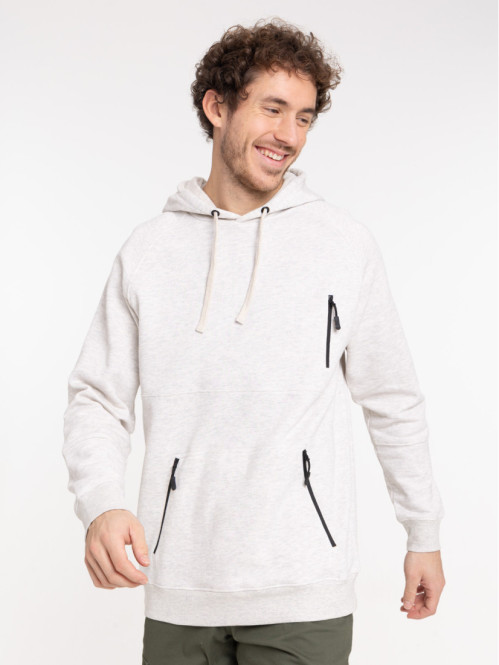 Sweat à capuche coloris craie homme