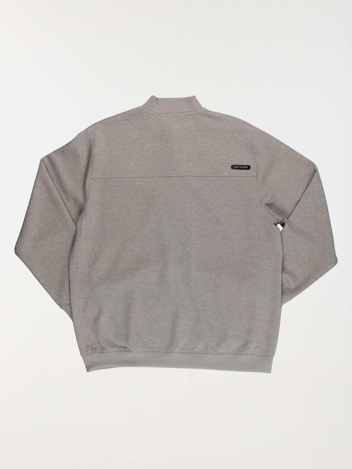 Sweat zippé gris chiné homme