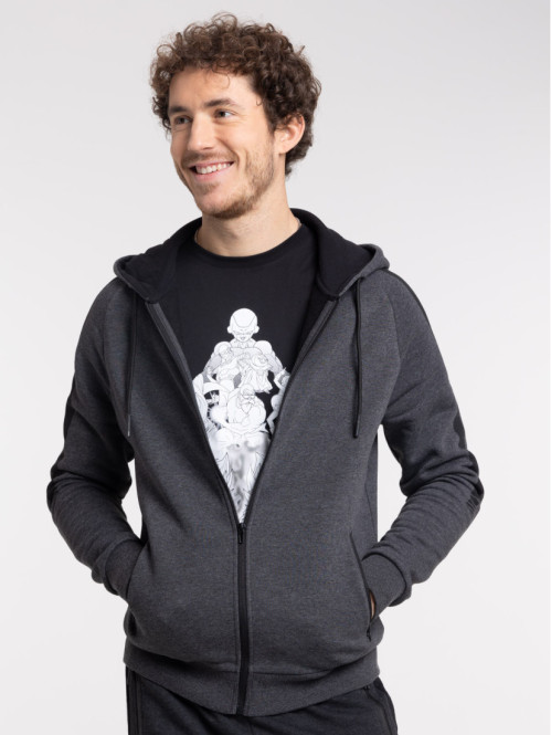 Sweat zippé capuche homme