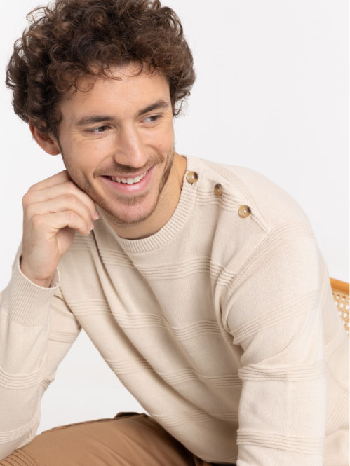 Pull homme coloris craie foncé