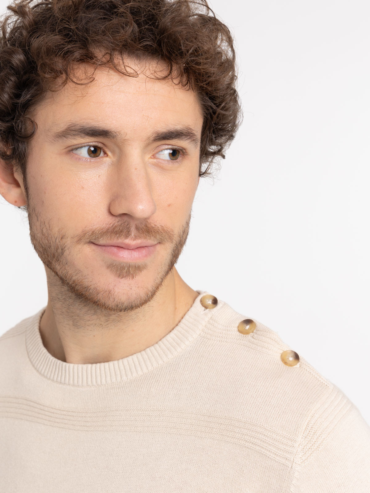 Pull homme coloris craie foncé