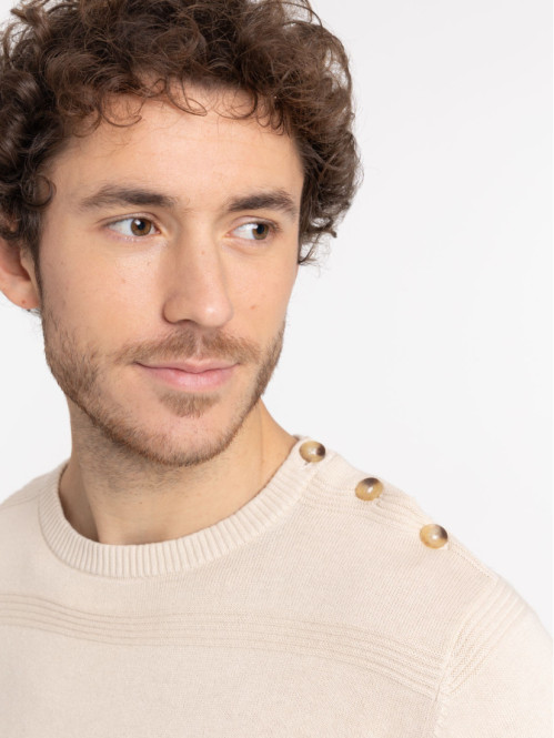 Pull homme coloris craie foncé