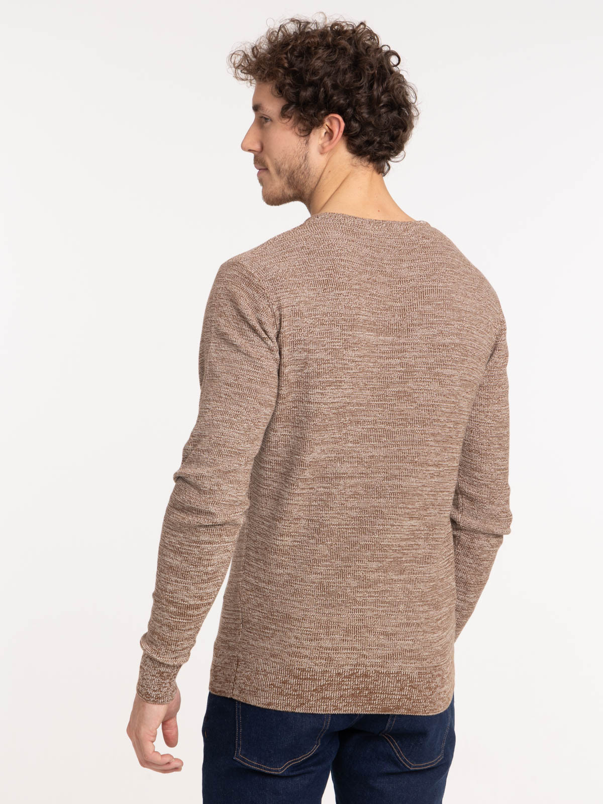 Pull homme coloris marron glacé