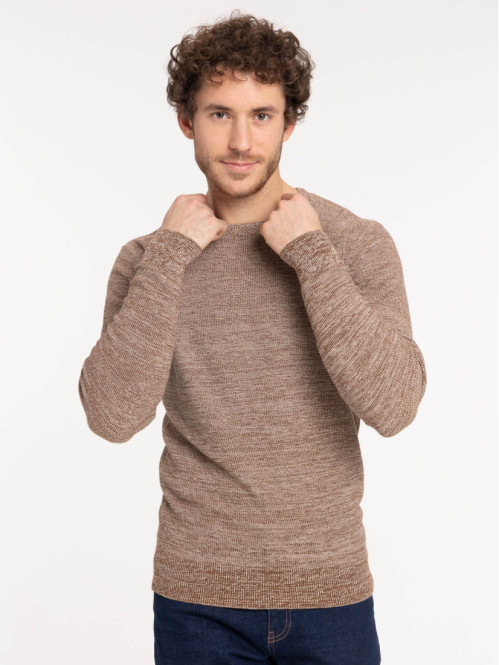 Pull homme coloris marron glacé