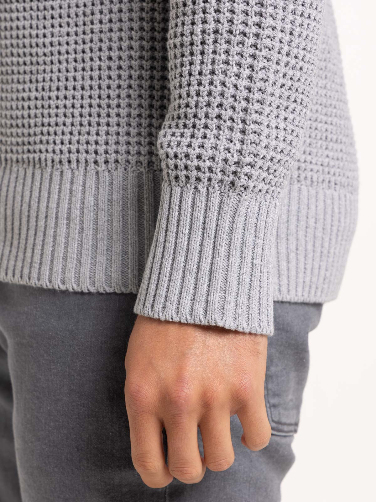 Gilet zippé gris chiné homme